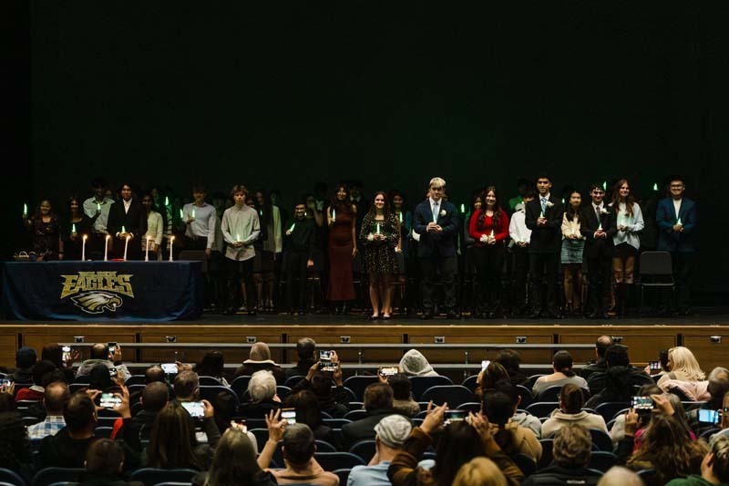 Bethpage High School celebrated 81 new inductees into the Science National Honor Society during a ceremony on Dec. 3.
