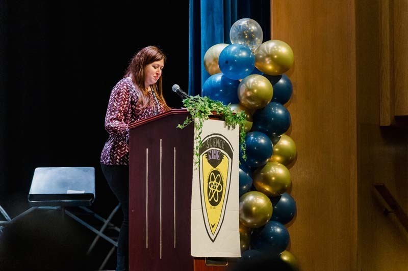 Bethpage High School celebrated 81 new inductees into the Science National Honor Society during a ceremony on Dec. 3.