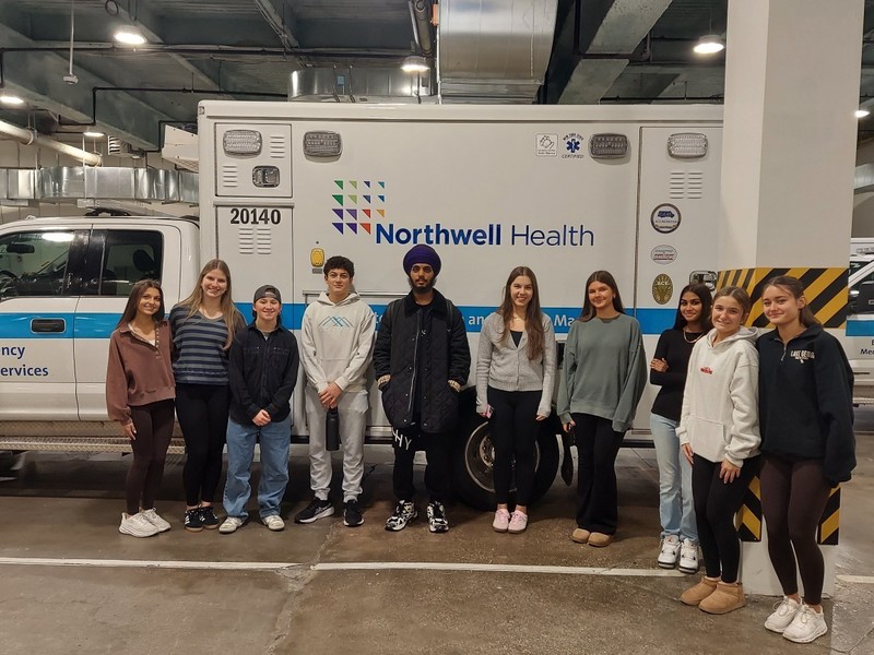 Students in Bethpage High Schools Career in Health Classes begin partnership with Northwell Health.