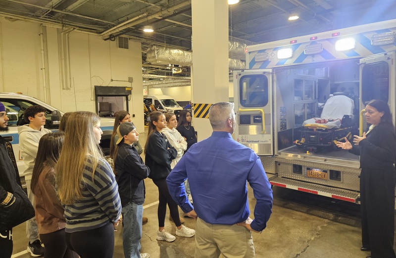 Students in Bethpage High Schools Career in Health Classes begin partnership with Northwell Health.