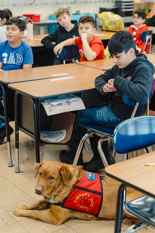 Students at Charles Campagne Elementary School in Bethpage