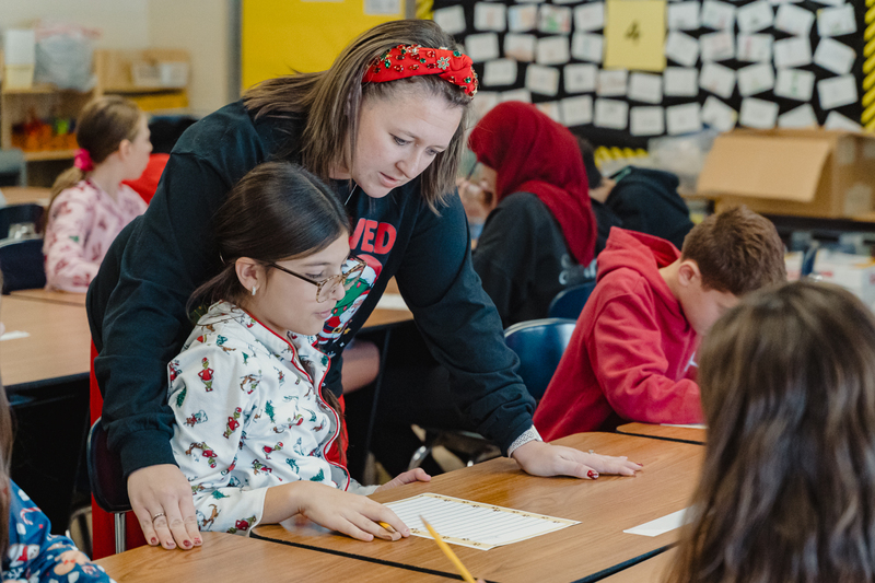 Students at Charles Campagne Elementary School in Bethpage