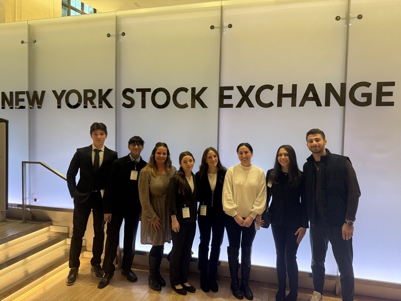 Bethpage High School's Internship Club visits the New York Stock Exchange