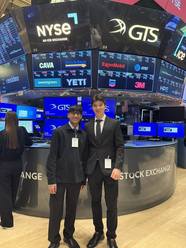 Bethpage High School's Internship Club visits the New York Stock Exchange