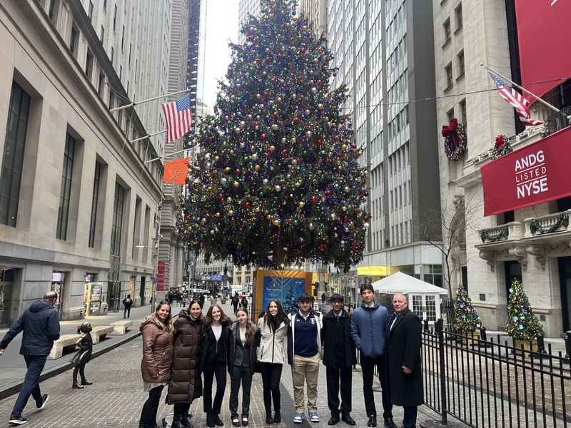Bethpage High School's Internship Club visits the New York Stock Exchange