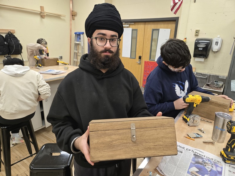 Students in Bethpage High School 's Home Improvement Class master the Wood Joinery Unit.