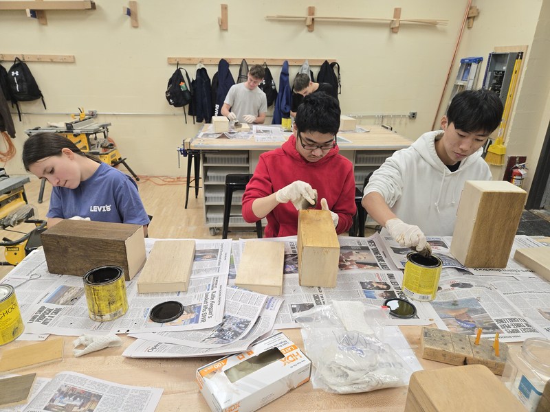 Students in Bethpage High School 's Home Improvement Class master the Wood Joinery Unit.