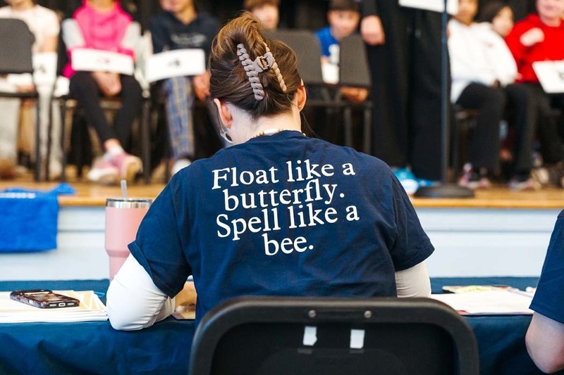 Thirty-five middle schoolers stepped up to the microphone in JFK's auditorium on Jan. 8, each ready to spell their way to victory in the school's fourth annual spelling bee.