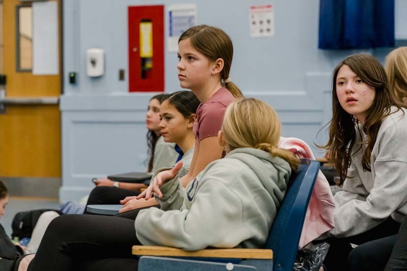 Members of John F. Kennedy Middle School's Masquers Guild 