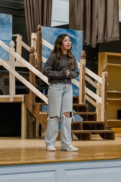 Members of John F. Kennedy Middle School's Masquers Guild 