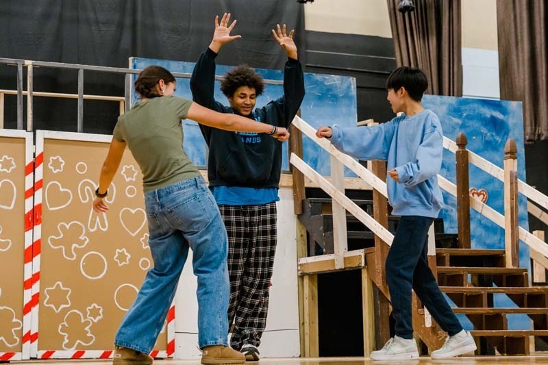 Members of John F. Kennedy Middle School's Masquers Guild 