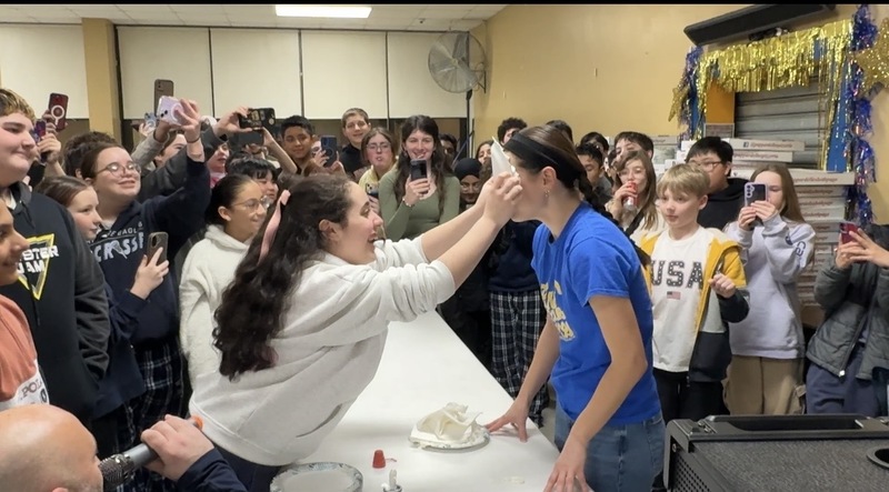 Ms. Stewart and 6th grader Chiara D'Acontir 