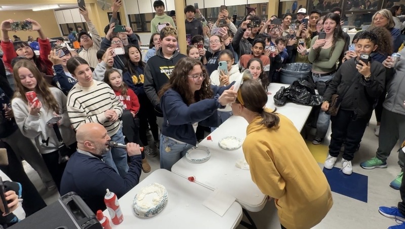 Ms. B. Hayes and 8th grader Melina Wilbur