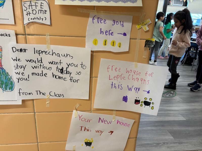 Ms. Dellavalle's second graders at CBS had a St. Patrick's Day they won't soon forget – thanks to a very naughty leprechaun!