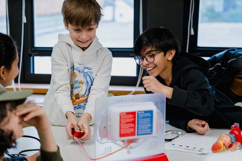 Students working on their projects.