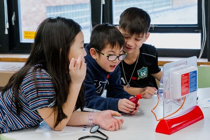 Students working on their projects.