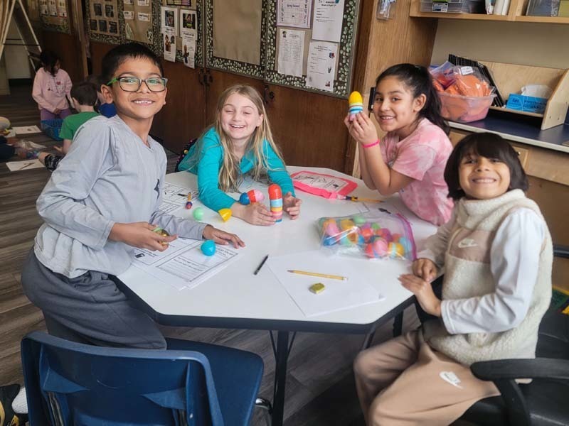 Students in Ms. Cataldi and Mrs. Lemaire's second grade class at Central Boulevard School 