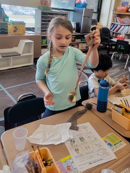 Students in Ms. Cataldi and Mrs. Lemaire's second grade class at Central Boulevard School 