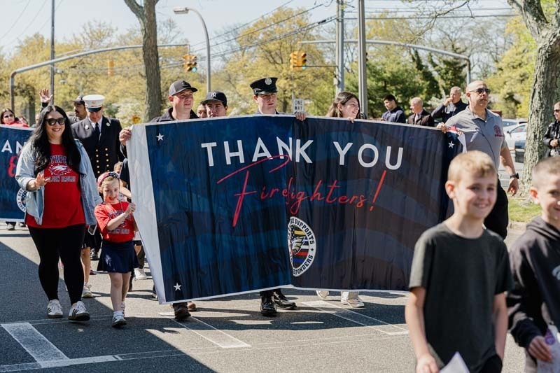Charles Campagne Elementary School marked the first day of May with an enthusiastic tribute to local first responders