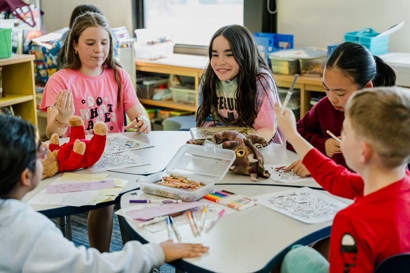 Fifth graders at Central Boulevard School recently hosted an after-school literacy event to foster a love of reading among younger students. 
