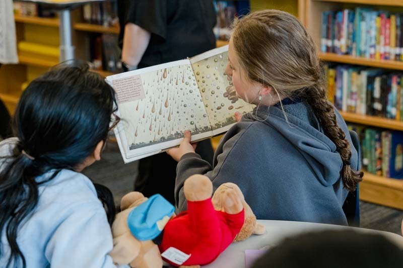Fifth graders at Central Boulevard School recently hosted an after-school literacy event to foster a love of reading among younger students. 