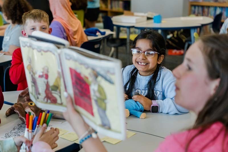 Fifth graders at Central Boulevard School recently hosted an after-school literacy event to foster a love of reading among younger students. 