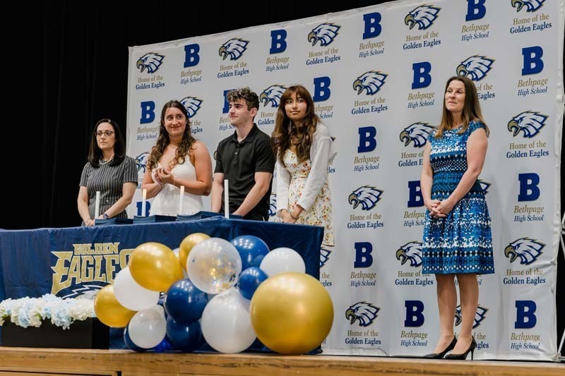 Students on stage.