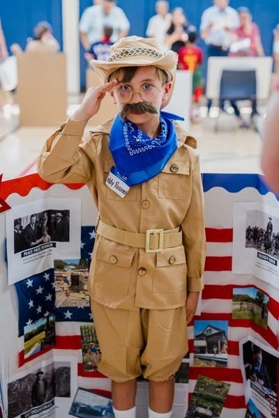 Student in costume.