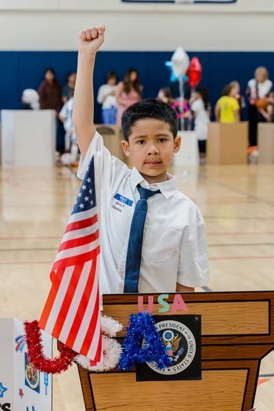 Student in costume.