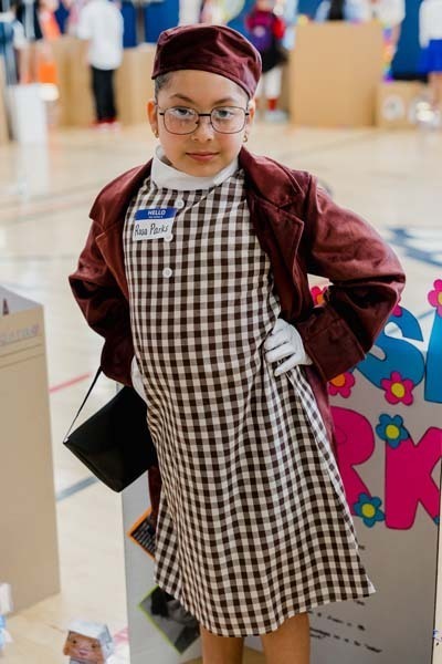 Student in costume.