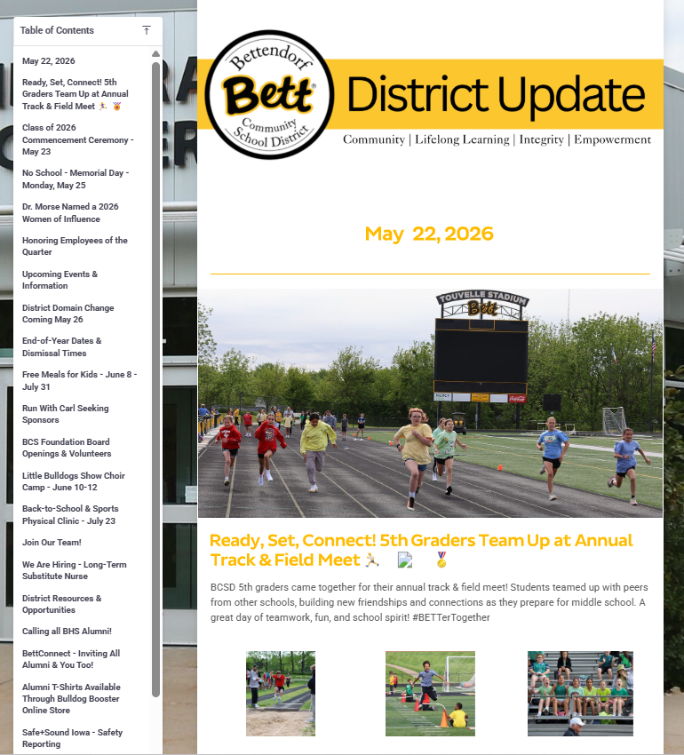 Bett District Update Cover