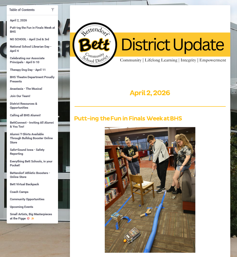 Bett District Update