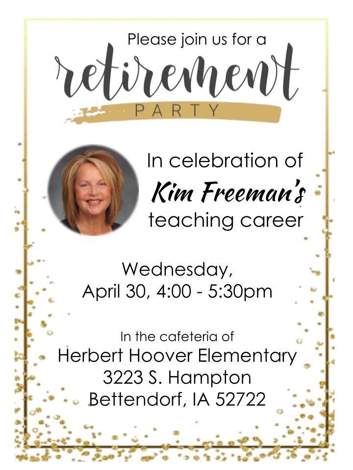 Ms. Freeman's Retirement Party