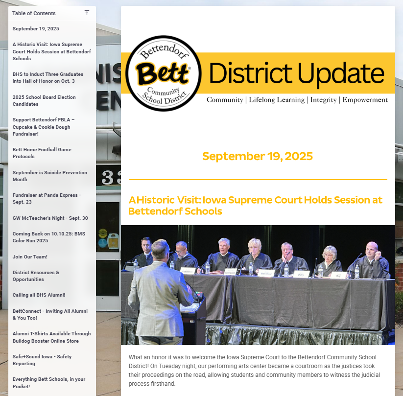 District Update cover