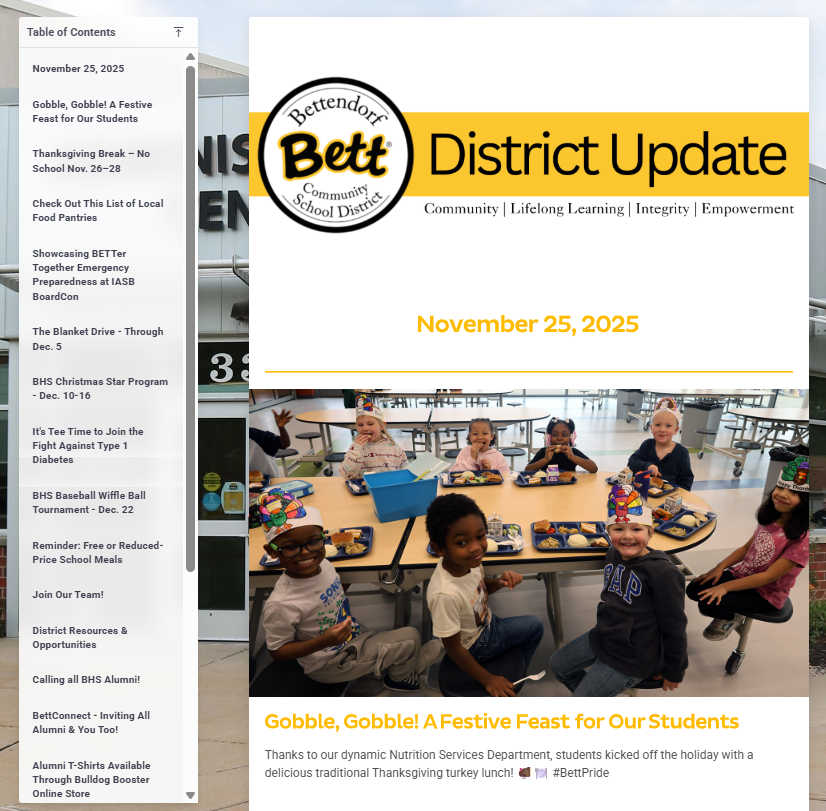Bett District Update