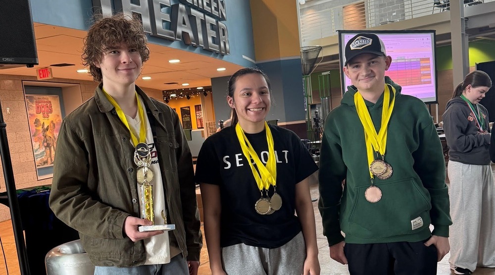 BHS students with medals