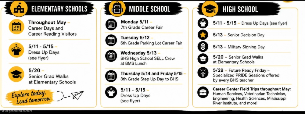 Future Ready Week schedule graphic