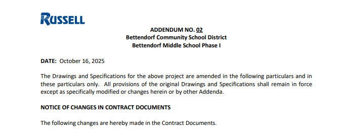 Addendum No. 2