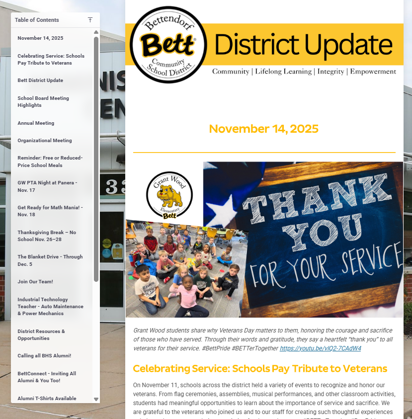 Bett District Update Cover