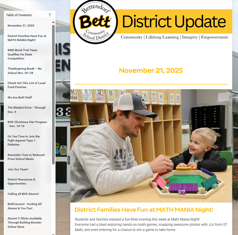 Bett District Update - Nov. 21