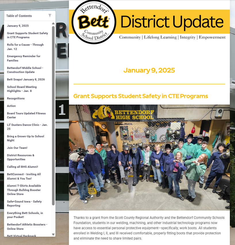 Bett District Update - Cover