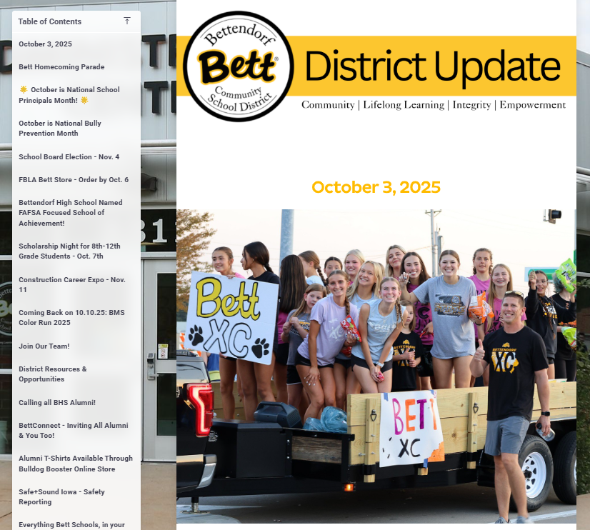 Bett District Update screenshot