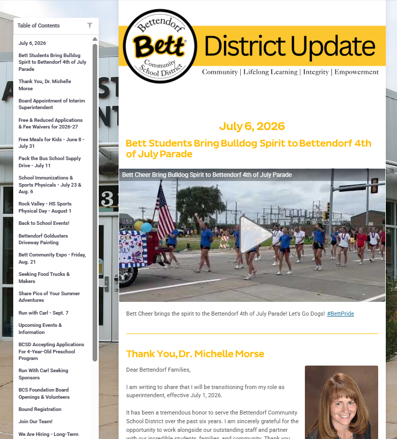 Bett District Update
