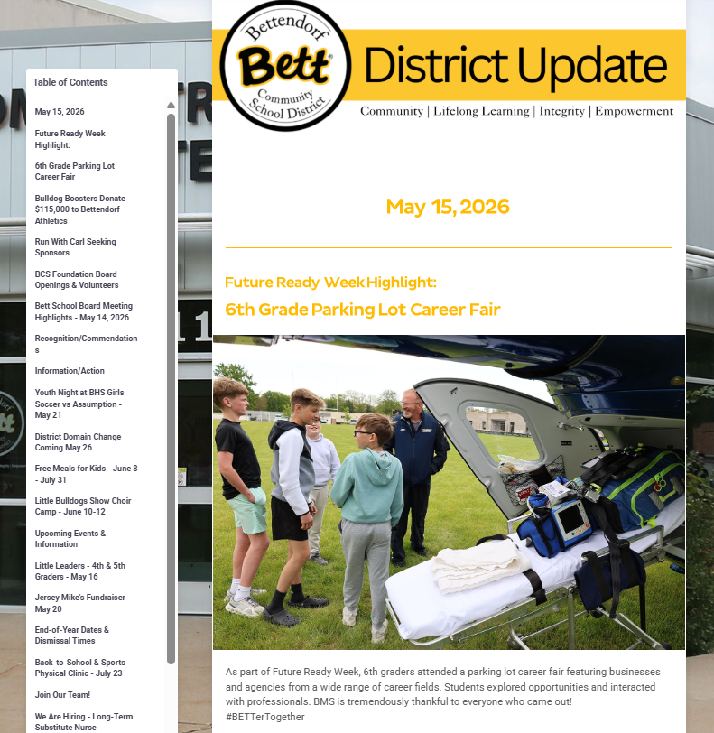 Bett District Update - Cover