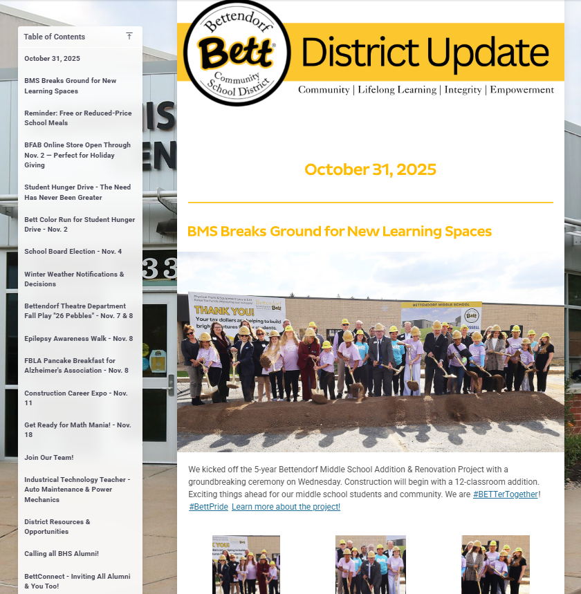 Bett District Update