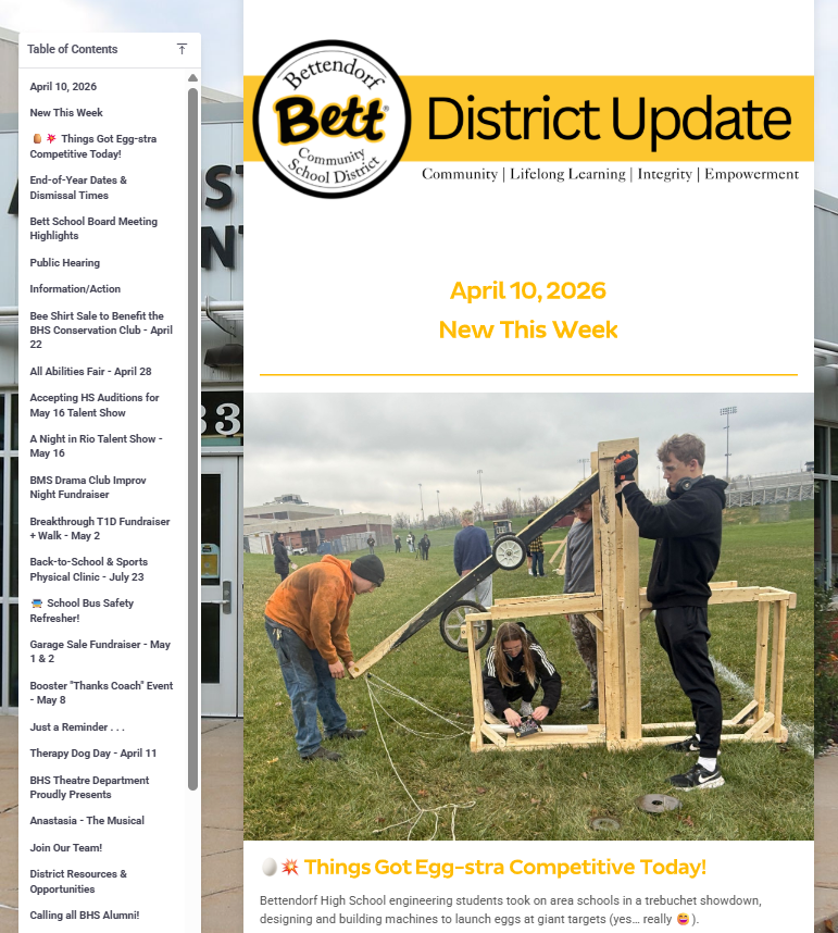 Bett District Update cover graphic