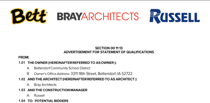 Advertisement for statement of qualifications