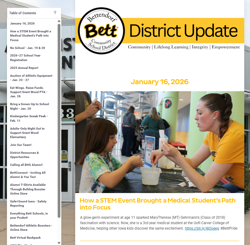 Bett District Update Cover