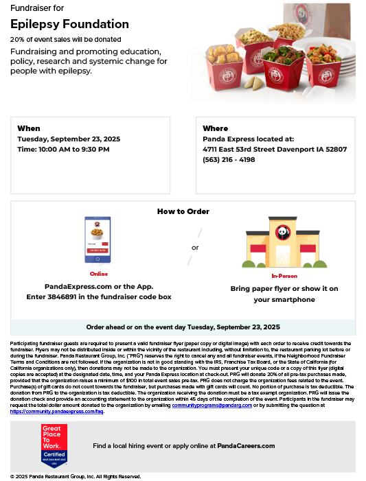 Panda Express Fundraiser