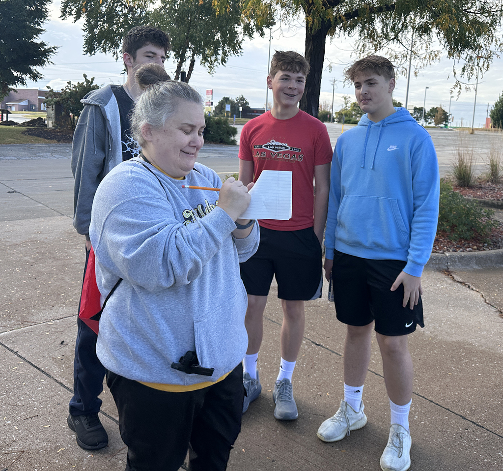 Checking students in 